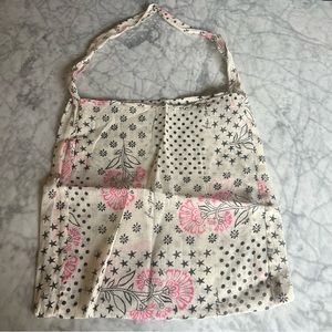 Free People Floral Star & Dot Reusable Gauze Hobo Shopping tote
